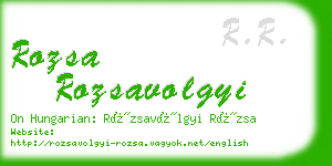 rozsa rozsavolgyi business card